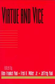 Cover of: Virtue and vice