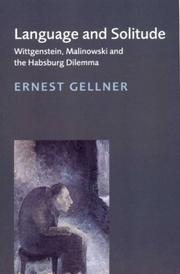 Cover of: Language and solitude by Ernest Gellner