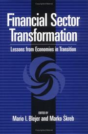 Cover of: Financial sector transformation: lessons from economies in transition