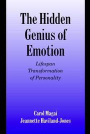 Cover of: The Hidden Genius of Emotion: Lifespan Transformations of Personality (Studies in Emotion and Social Interaction)