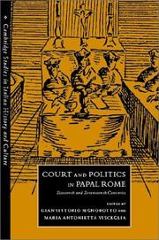 Cover of: Court and Politics in Papal Rome, 14921700 (Cambridge Studies in Italian History and Culture) by 