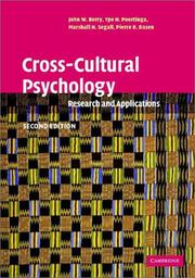 Cover of: Cross-Cultural Psychology by John W. Berry, Ype H. Poortinga, Marshall H. Segall, Pierre R. Dasen