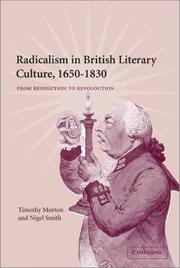 Cover of: Radicalism in British Literary Culture, 16501830: From Revolution to Revolution