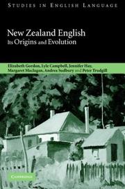 Cover of: New Zealand English: its origins and evolution