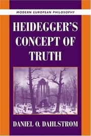 Cover of: Heidegger's Concept of Truth (Modern European Philosophy)