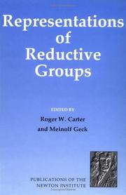 Cover of: Representations of reductive groups by edited by Roger W. Carter and Meinolf Geck.