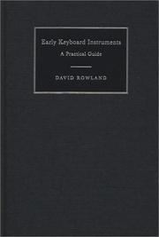 Cover of: Early Keyboard Instruments: A Practical Guide (Cambridge Handbooks to the Historical Performance of Music)