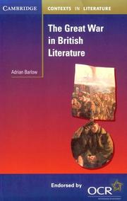 Cover of: The Great War in British literature