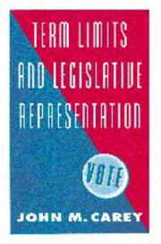 Cover of: Term limits and legislative representation