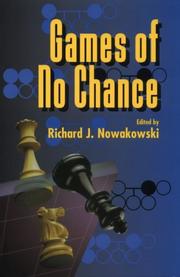 Cover of: Games of No Chance (Mathematical Sciences Research Institute Publications)