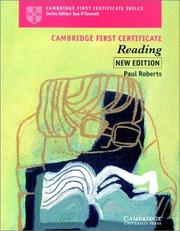 Cover of: Cambridge First Certificate Reading Student's book (Cambridge First Certificate Skills)