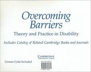Cover of: Overcoming Barriers: Theory and Practice in Disability CD-ROM full text: A CD-ROM Resource