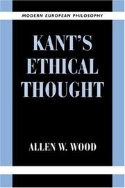 Cover of: Kant's ethical thought