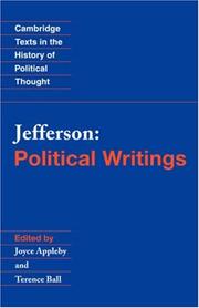 Cover of: Thomas Jefferson, political writings by Thomas Jefferson