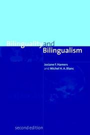 Cover of: Bilinguality and bilingualism by Josiane F. Hamers