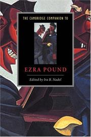 Cover of: The Cambridge companion to Ezra Pound by edited by Ira B. Nadel.