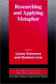 Cover of: Researching and Applying Metaphor (Cambridge Applied Linguistics Series) by 