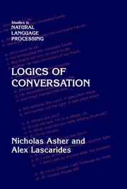 Cover of: Logics of conversation by Nicholas Asher