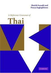Cover of: A reference grammar of Thai