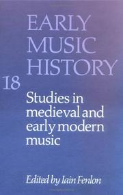 Cover of: Early Music History | Iain Fenlon