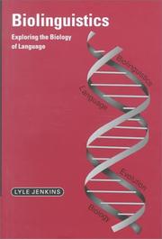 Cover of: Biolinguistics by Lyle Jenkins