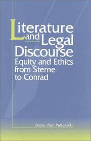 Cover of: Literature and legal discourse: equity and ethics from Sterne to Conrad