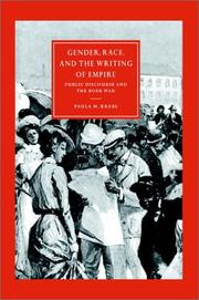 Cover of: Gender, race, and the writing of empire: public discourse and the Boer War