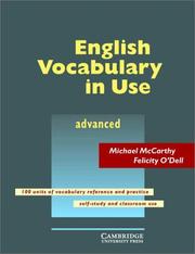 Cover of: English Vocabulary in Use Advanced by Michael McCarthy, Felicity O'Dell