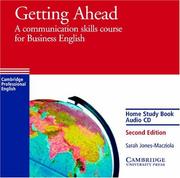 Cover of: Getting Ahead Home Study audio CD: A Communication Skills Course for Business English