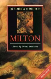 Cover of: The Cambridge companion to Milton