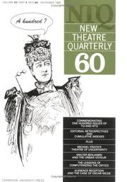 Cover of: New Theatre Quarterly 60 (New Theatre Quarterly)