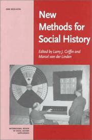 Cover of: New methods for social history