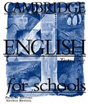 Cover of: Cambridge English for Schools Tests 4 (Cambridge English for Schools)
