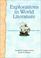 Cover of: Explorations in World Literature