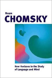 Cover of: New Horizons in the Study of Language and Mind by Noam Chomsky