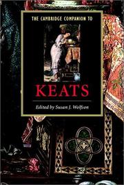 Cover of: The Cambridge companion to Keats
