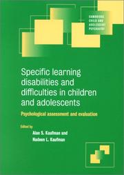 Cover of: Specific learning disabilities and difficulties in children and adolescents