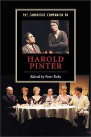 Cover of: The Cambridge companion to Harold Pinter by edited by Peter Raby.
