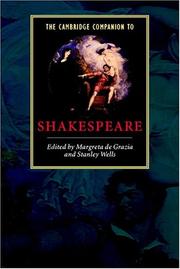 Cover of: The Cambridge companion to Shakespeare by edited by Margreta de Grazia and Stanley Wells.