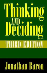 Cover of: Thinking and deciding