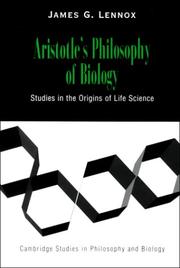 Aristotle's Philosophy of Biology by James G. Lennox