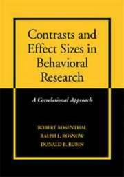 Cover of: Contrasts and Effect Sizes in Behavioral Research: A Correlational Approach