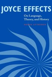Cover of: Joyce effects on language, theory, and history