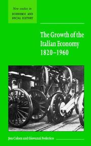 Cover of: The Growth of the Italian Economy, 18201960 (New Studies in Economic and Social History)