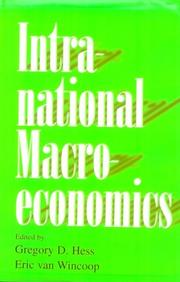 Cover of: Intranational Macroeconomics
