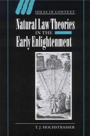 Cover of: Natural Law Theories in the Early Enlightenment (Ideas in Context)
