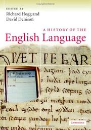 Cover of: A history of the English language by edited by Richard Hogg and David Denison.