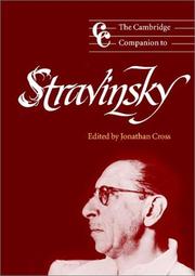 Cover of: The Cambridge companion to Stravinsky by edited by Jonathan Cross.
