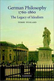 Cover of: German Philosophy 1760-1860 by Terry Pinkard