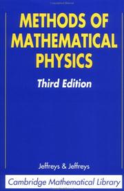 Cover of: Methods of mathematical physics by Harold Jeffreys